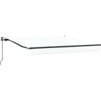 vidaXL Store à rallonge blanc 300 x 250 cm en polyester et aluminium
