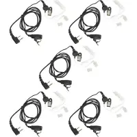 VHBW 5x Oreillette compatible avec Alan Midland GXT-450, GXT-444, GXT-500, GXT-400 radio talkie-walkie, câble acoustique transparent