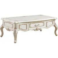 AEA Table basse blanche Tables de salon Meubles design classiques élégants