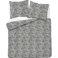 Detexpol Linge de lit, parure de lit en percale, avec passepoil, élégant 160x200 5591b Zebra