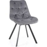 Feldmann-Wohnen Ensemble de 4 chaises de salle à manger et de cuisine Valente, gris