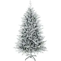 Youjia Arbre de Noël artificiel 180 cm sapin artificiel avec neige, 1976 pointes pour l'intérieur