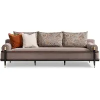 AEA Dreisitzer Sofa 3 Sitzer Stoffsofa Grau Luxus Polstersofa Couch Stoff