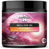 Apollo's Hegemony Mega Huile de Poisson 1000 mg par capsule - 240 softgels - 8 mois d'approvisionnement - pour le cœur, le cerveau et la santé de la vision - Premium Omega-3 supplément de