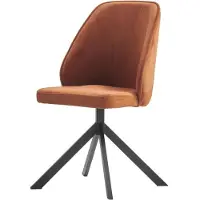 Xl Moebel Gmbh Stilvoller Esszimmerstuhl hellbraun schwarz Beine Drehstuhl weich 6tlg