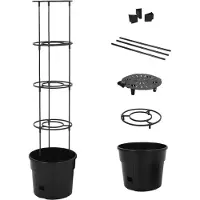 Prolenta Maison Exclusive - Pot à tomates anthracite Ø 29,5 x 115 cm, polypropylène