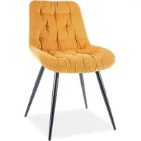 Feldmann-Wohnen Lot de 6 chaises de salle à manger et de cuisine Praga, couleur curry