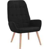 Syfax Fauteuil relaxant en tissu noir