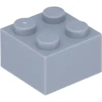LEGO : 100x Stein 2x2 in hellem Grau