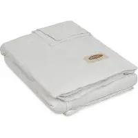 MULTITEX Linge de lit, mousseline de coton, élégant, dans une boîte, 200x220 42 Gris clair