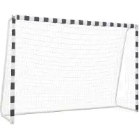 Syfax But de football 300x200x90 cm Métal Noir et blanc