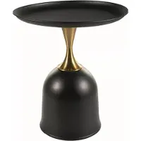 Feldmann-Wohnen Table basse Libra, 51 x 51 x 61 cm, noir mat