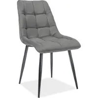 Feldmann-Wohnen Ensemble de 4 chaises de salle à manger et de cuisine, gris chic
