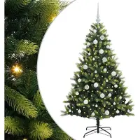 Syfax Arbre de Noël artificiel à charnières 150 LED Vert 150 cm