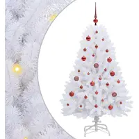 Syfax Sapin de Noël Artificiel à Branches Articulées Blanc 150 cm