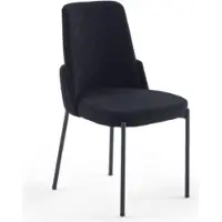 AEA Schwarz Essstuhl Stuhl Designer Polster Textil Sitz Esszimmerstuhl Lehnstuhl