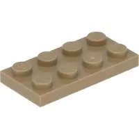 LEGO 100 pièces 3020 Plaques 2x4 Part Basic 100 Beige foncé
