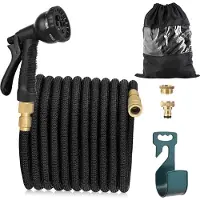 Markenlos Tuyau d'arrosage flexible 30 m - 8 fonctions - noir