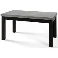 Alpi Möbel Table de salle à manger rectangulaire classique, table extensible, dimensions : 170-250 x 90 x 78 cm, table de salon, couleur : studio, avec pieds en bois de couleur blanche