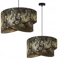 Light11 HOME Suspension, lustre, abat-jour, motif doré
