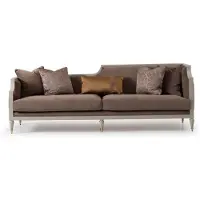 AEA Ensemble de canapé complet 4 places 4 sièges Canapé en tissu Fauteuil Marron 3pcs