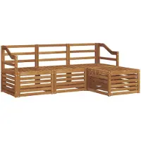vidaXL Ensemble de canapés d'extérieur 4 pièces Naturel