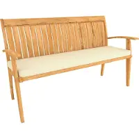 Pokar Coussin de banc avec housse amovible, couleur:beige, taille:120x50