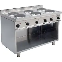Saro Cuisinière électrique à fond ouvert, modèle E7/Cuet6Ba, dimensions : L 800 x P 700 x H 850