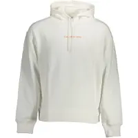 Calvin Klein Hommes, Pull-over, Bianco Cotton Men's Sweatshirt, Blanc, (XL)