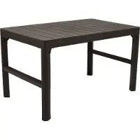 Allibert by KETER Table de jardin Lyon - 116 x 71 x 40 - 65 cm - marron
