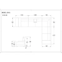 AEA Moderne Wohnzimmer Ecksofa Couch Ledersofa mit Beleuchtung Sofa Couchen Leder