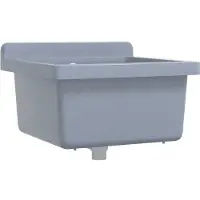 vidaXL Evier mural gris 40x40x24 cm Résine