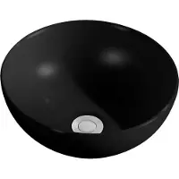 BEITZ & Walz AqvaCeramica Lavabo à poser 325 mm « SlimRim » - noir mat -