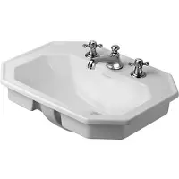 Duravit lavabo encastré 1930 m ÜLB HLB 580x470mm 1 trou de robinet blanc (470 mm, 580 mm)