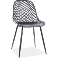Feldmann-Wohnen Lot de 6 chaises de salle à manger et de cuisine Corral A, noir