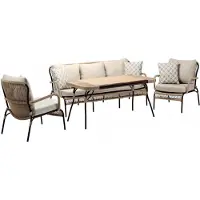 AEA Rattanmöbel Sofagarnitur Garten Terrasse Set Balkon Outdoor Lounge Möbel 4tlg.