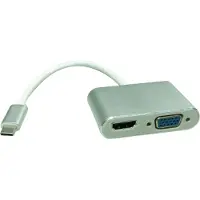 Roline Adaptateur d'écran USB type C - VGA + HDMI
