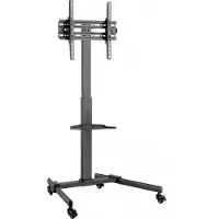 Vdd Meuble TV mobile - réglable en hauteur de 116 cm à 151 cm - noir