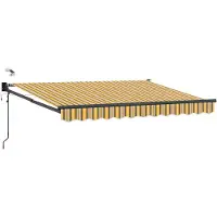 vidaXL Auvent électrique rétractable , jaune et gris, 2,5 x 2 m