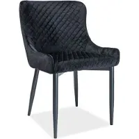 Feldmann-Wohnen Lot de 6 chaises de salle à manger et de cuisine Colin, noir