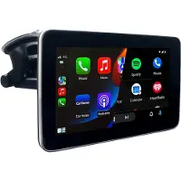AutoSky Écran sans fil CarPlay et Android Auto 7 pouces avec caméra de recul - Écran FM + Bluetooth portable pour voitures anciennes avec Mirror Link sans fil