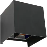 Steinhauer Applique murale Muro 3098ZW Noire - Style moderne - Plastique, métal - Dimensions compactes : 11 x 11 x 11 cm -