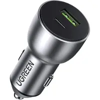 UGREEN Chargeur voiture Cd213 Usb + Usb-C, 36W (Gris)