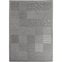 Morhane Ibiza Blo tapis d'extérieur tissage plat rectangle 120x170cm gris