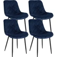 CLP lot de 4 chaises Springs velours