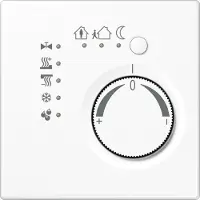 JUNG Régulateur de température ambiante UP LS KNX aws glz LS2178WW, Thermostat, Blanc
