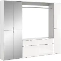 Ebuy24 ProjektX ensemble d'armoires de rangement 8 portes, 2 tiroirs blanche.