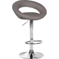 CLP Tabouret de bar Olinda tissu chromé