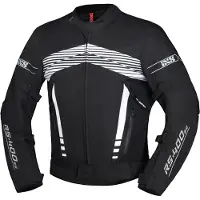 IXS RS-400-ST 3.0 Veste Moto Textile Imperméable Noire Blanche Taille S