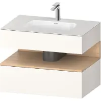 Duravit Collection One lavabo à encastrer avec meuble sous-vasque en console, 800x550x600mm, niche en chêne naturel, QA4785030840010